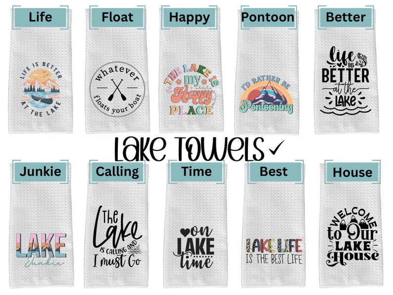 Lake Kitchen Towel, Lake House Decor, Lake House Kitchen Towel, Kitchen