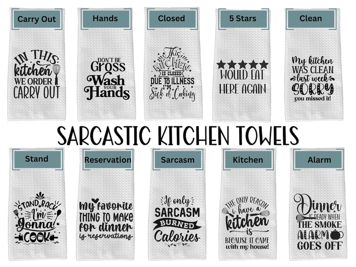 Sarcastic Kitchen Towel Funny Kitchen Towel Kitchen Towel Etsy