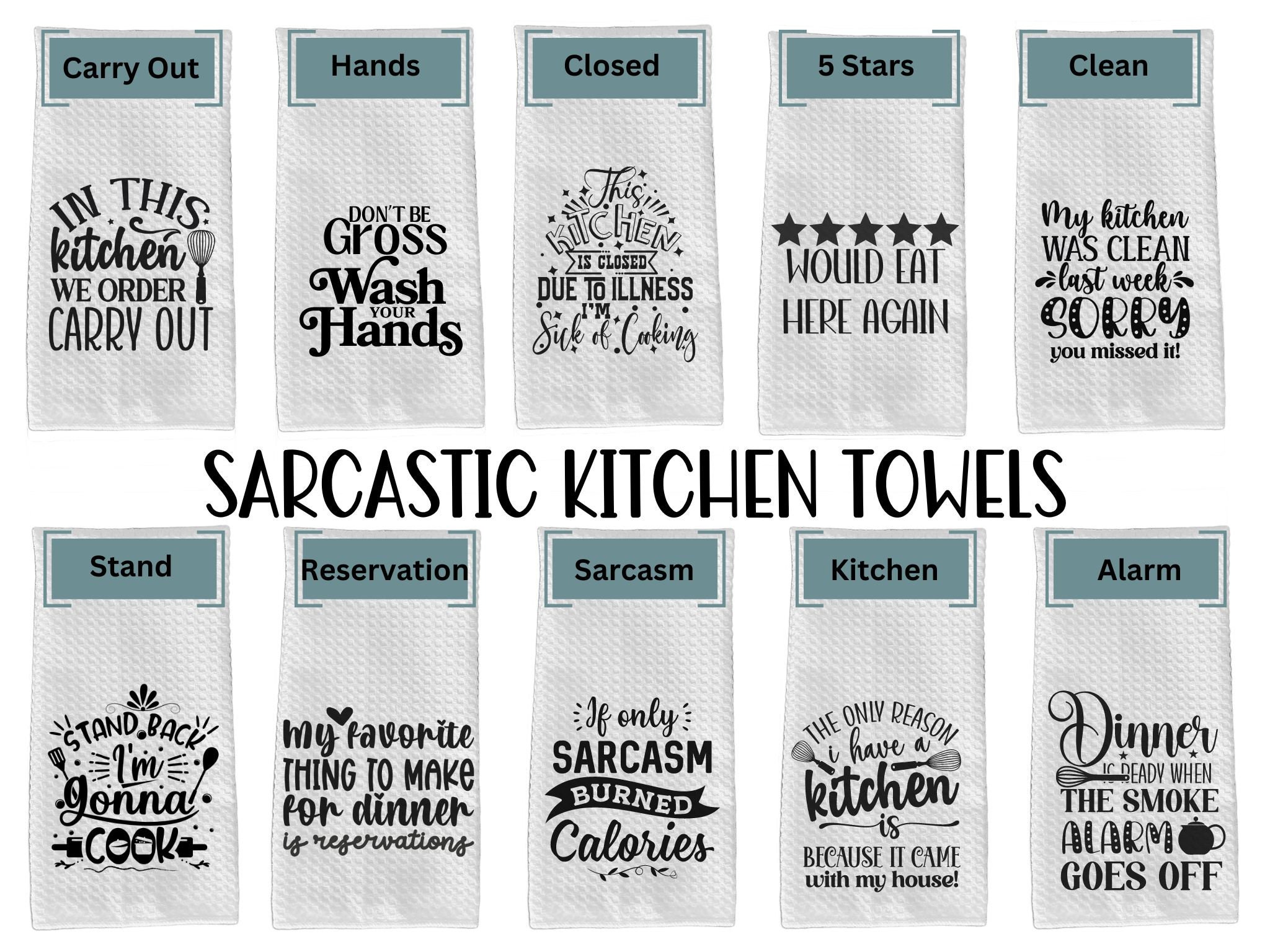 Sarcastic Kitchen Towel Funny Kitchen Towel Kitchen Towel Etsy