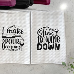 Wine Kitchen Towel, Funny Kitchen Towel, Kitchen Towel, Gifts, Kitchen Towels, Kitchen Decor, Wine Kitchen Decor, Wine, Wine Lover image 4