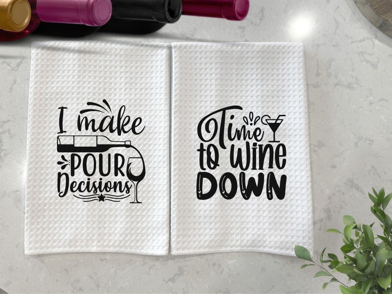 Wine Kitchen Towel, Funny Kitchen Towel, Kitchen Towel, Gifts, Kitchen Towels, Kitchen Decor, Wine Kitchen Decor, Wine, Wine Lover image 4