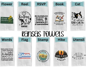 Kansas Kitchen Towel: Waffle Weave Microfiber, State Pride