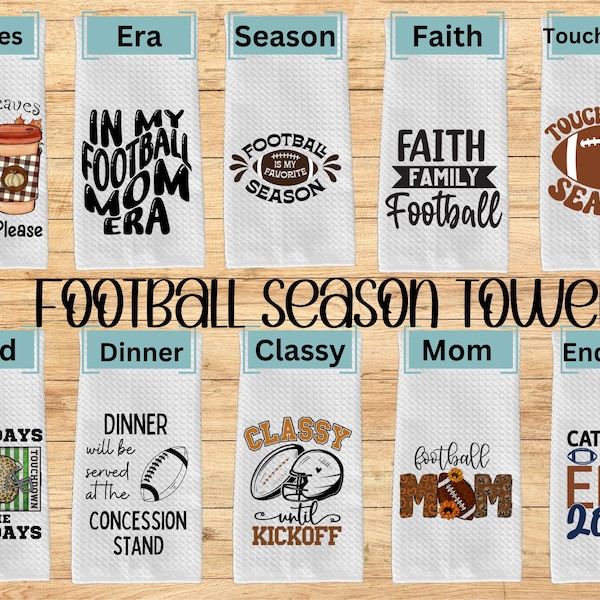 Football Kitchen Towel, Kitchen Towel, Fall Gifts, Kitchen Towels, Kitchen Decor, Football Decor, Football Season, Football Mom, Football