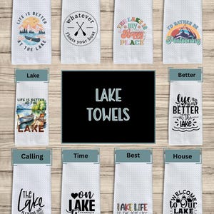 Lake House Kitchen Towel: Waffle Weave Microfiber Decor