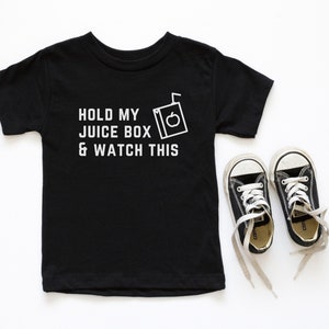 Hold my Juice box shirt, Funny toddler shirt, mom and toddler matching shirts,