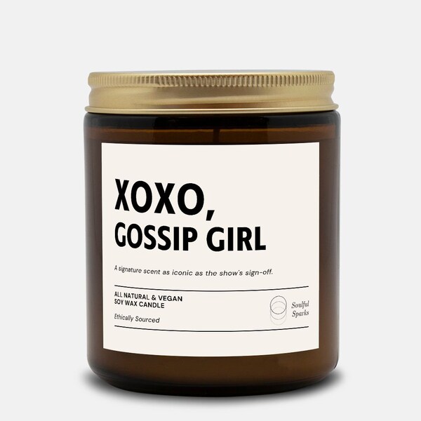 Gossip Girl Inspired Candle - 'XOXO' Soy Wax Candle, Perfect for Gossip Girl Fans