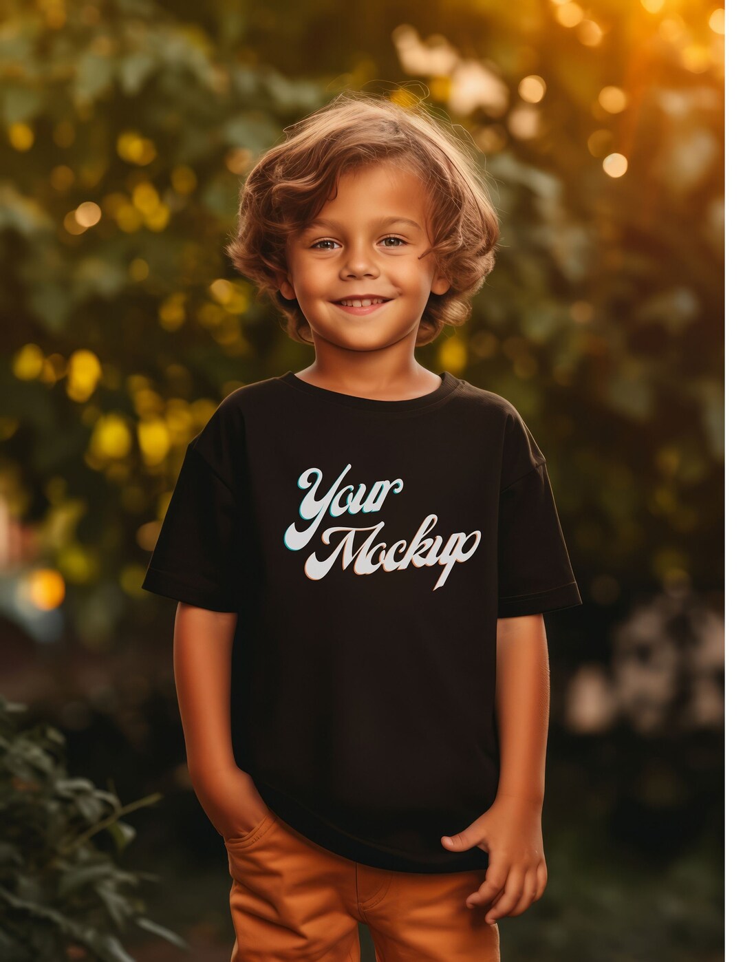 Boys Black T Shirt Mockup Bella Canvas Mockup Child Mockup Black T