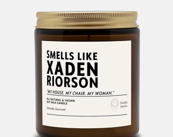 Xaden Riorson Scented Soy Candle / Xaden Riorson / Fourth Wing / Bookish Gift / Reader Gift/ Funny Bookish Candle