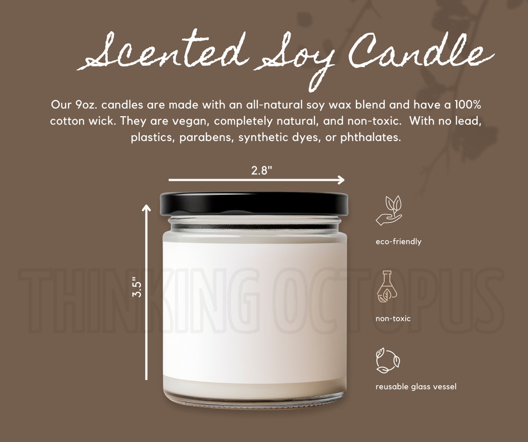 Candle Mockup // Candle Size Chart // Jar Candle Mockup // Soy Candle Sizing Chart // Candle