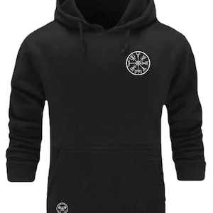Vegvisir Hoodie Small Vikings Clothing Victory Or Valhalla Pagan Warrior Vikings Compass Thor Odin Northmen Norse Gift Men Sweatshirt Top