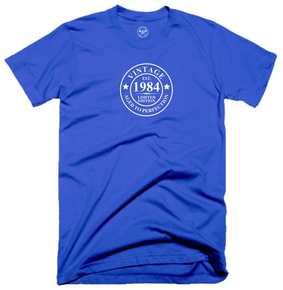 T-Shirt Da Baseball Vintage Anno 41 Compleanno 1984 Uomo L/S