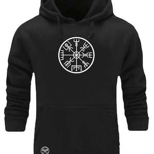 Vegvisir Hoodie Vikings Clothing Victory Or Valhalla Pagan Warrior Vikings Compass Thor Odin Northmen Nordic Norse Gift Men Sweatshirt Top