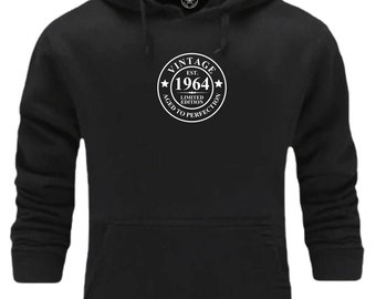 Vintage 1964 Hoodie Verjaardag Kleding 60e verjaardag leeftijd tot perfectie Legend Classic Limited Edition Funny Joke Gift Mannen Sweatshirt Top