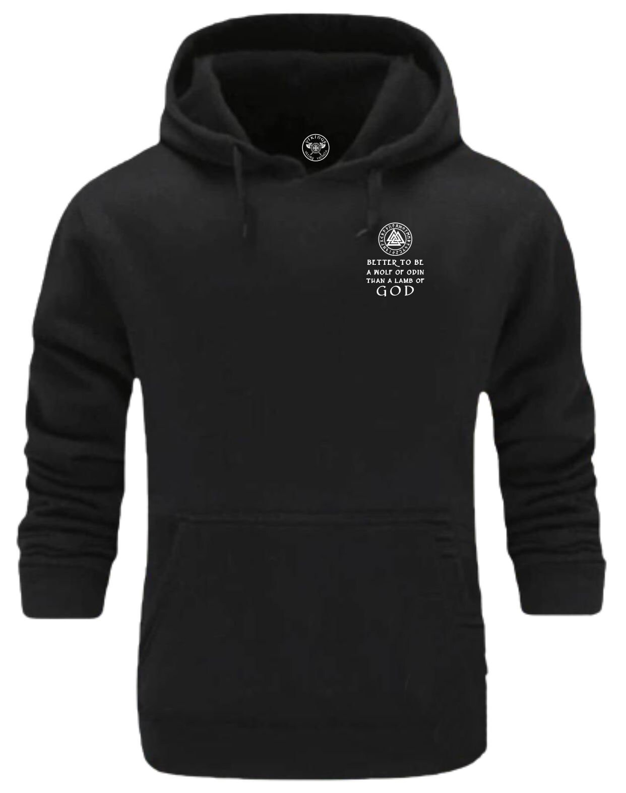 Wolf of Odin Hoodie Pocket Vikings Clothing Better to be Then A Lamb of God Victory Or Valhalla Warrior Thor Nordic Gift Men Sweatshirt Top