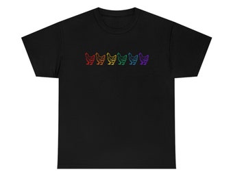 Chicken Rainbow Unisex Heavy Cotton Tee