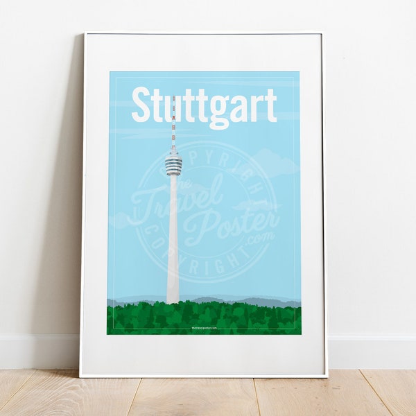 Poster  Stuttgart Fernsehturm