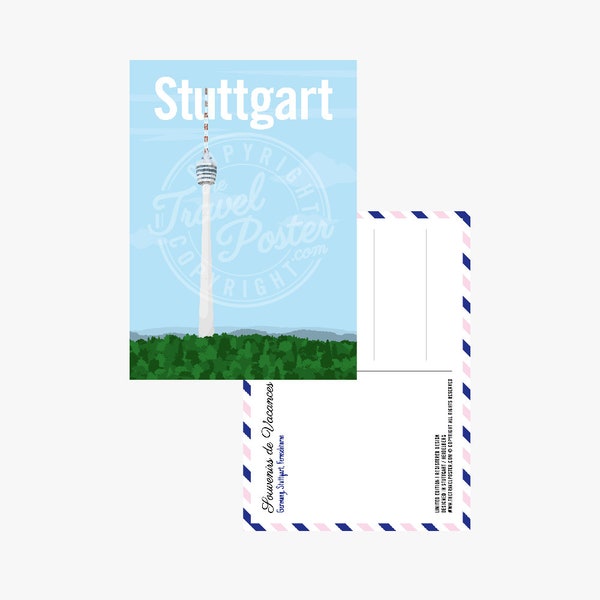 Postcard  Stuttgart Fernsehturm