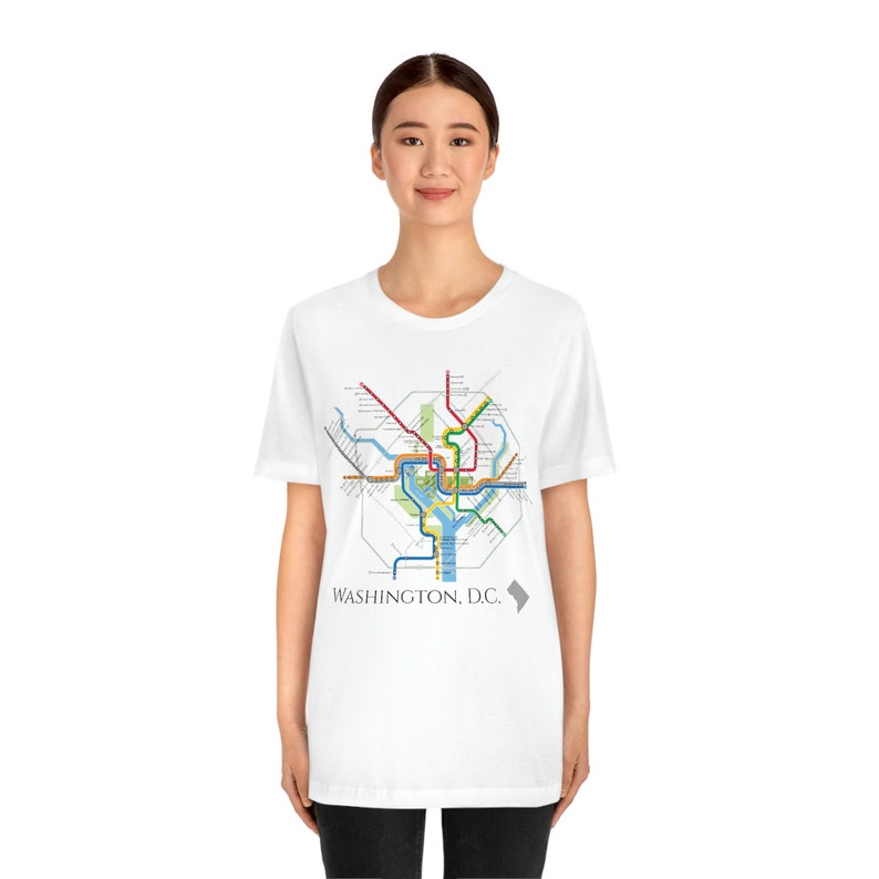 Show Your DC Pride in Style With This Washington DC Metro Map T-shirt ...