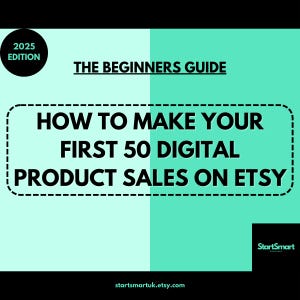 Etsy Seller Guide | How to Make Your First 50 Digital Product Sales | Digital Download for New Etsy Shops | Boost Etsy Sales & SEO Tips