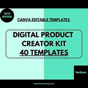Ultimate Digital Product Creator Kit, 40 premium canva-sjablonen, Creator Kit, klaar voor jou, ondersteuning voor kleine bedrijven, hulp Etsy-shopverkoper