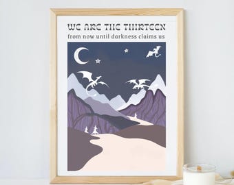 We Are The Thirteen | Throne of Glass | Witches | Manon Blackbeak | Sarah J Maas | Wall Art | poster | Digital Download