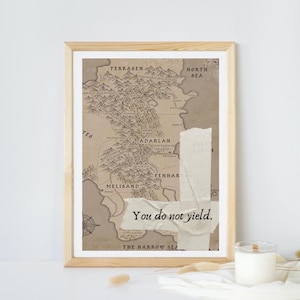 Erilea Map Wall Art | Throne of Glass Digital Print | TOG Poster | Sarah J Maas | Bookish