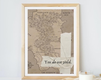 Erilea Map Wall Art | Throne of Glass Digital Print | TOG Poster | Sarah J Maas | Bookish