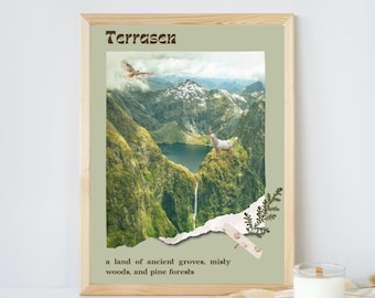 Terrasen Wall Art | Throne of Glass Poster | Digital Download | TOG Print | Sarah J Maas | Terrasen | Bookish