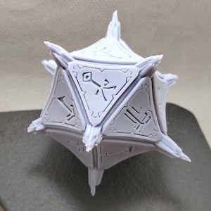 CUSTOM- Baldur's Gate 3 - Shadowheart's Artifact Astral Prism - Large Scale Digital STL and OBJ File - Deep Cut Runes