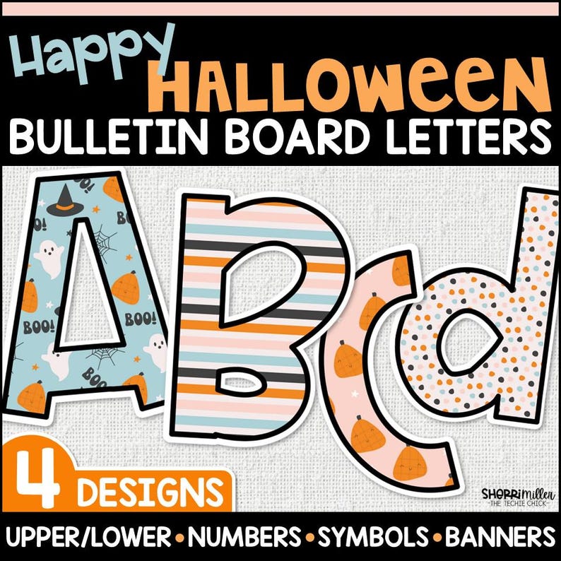 Halloween Bulletin Board Letters and Ideas, Fall Printable Pumpkin ...