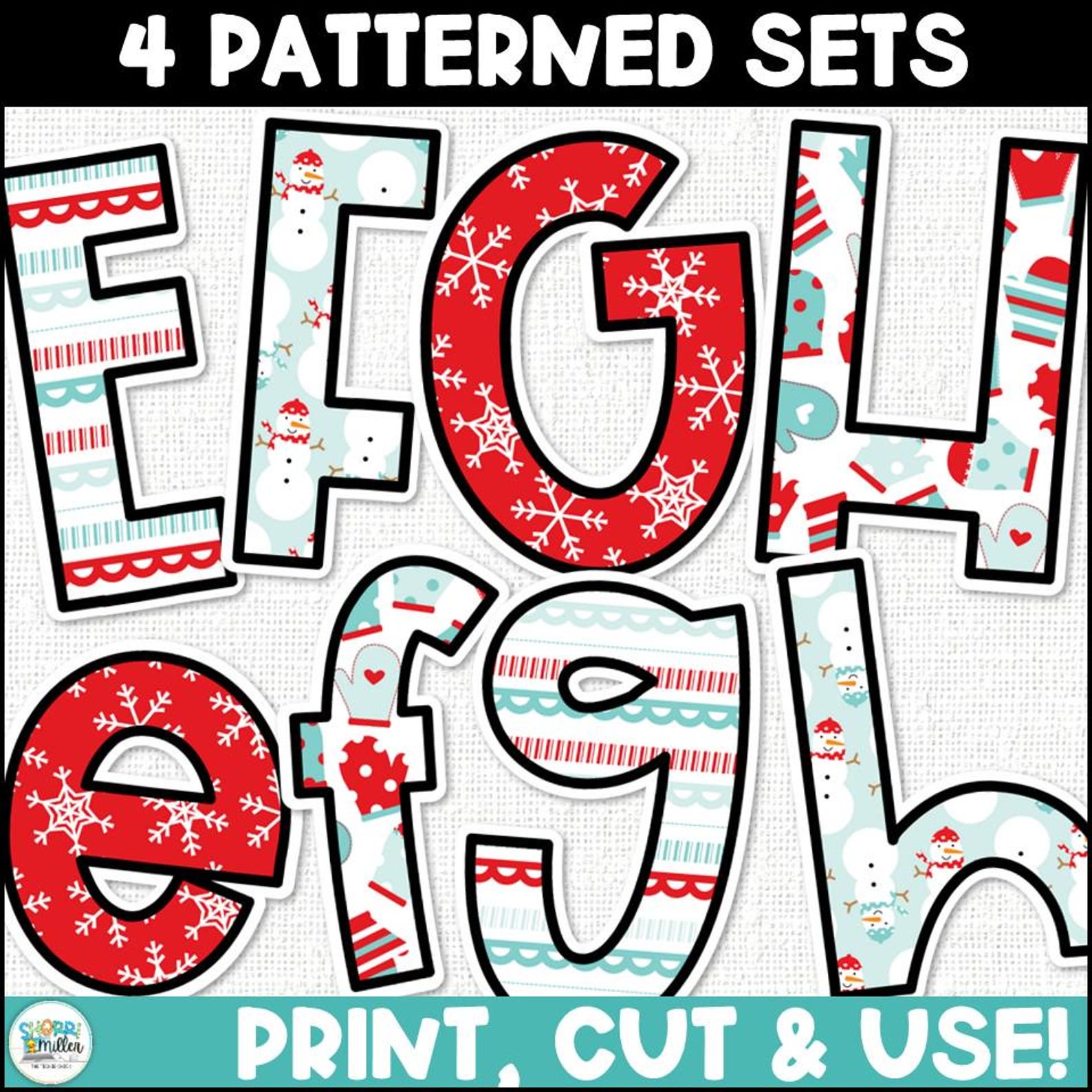 Winter Bulletin Board Letters Numbers Banners & Ideas, Christmas ...