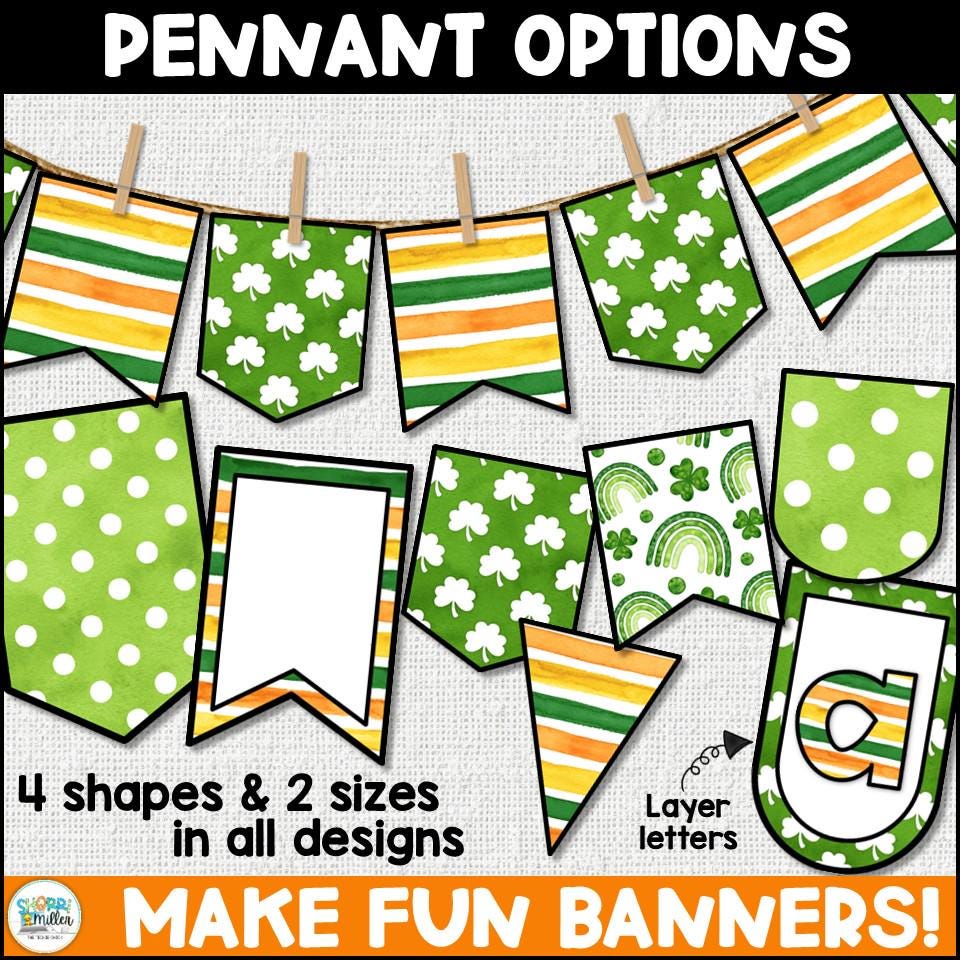 St. Patrick's Day Bulletin Board Letters, A-Z Bulletin Board Letters ...