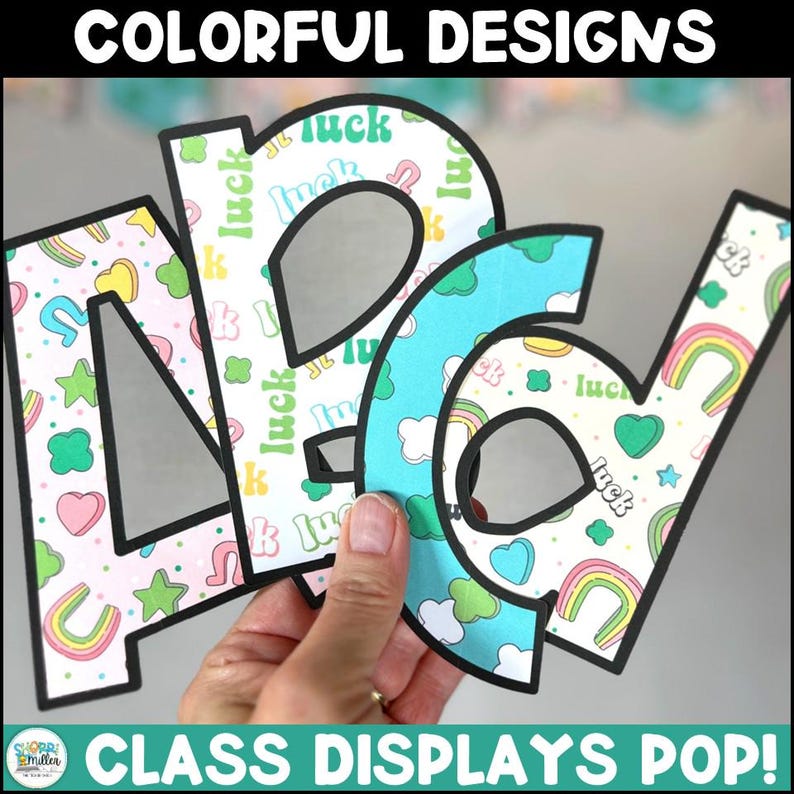 St. Patrick's Day Lucky Charms Bulletin Board Letters, A-Z Bulletin ...