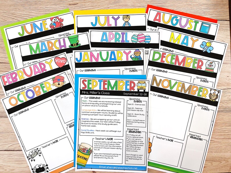 Editable Classroom Newsletter Templates, Weekly or Monthly Newsletters ...