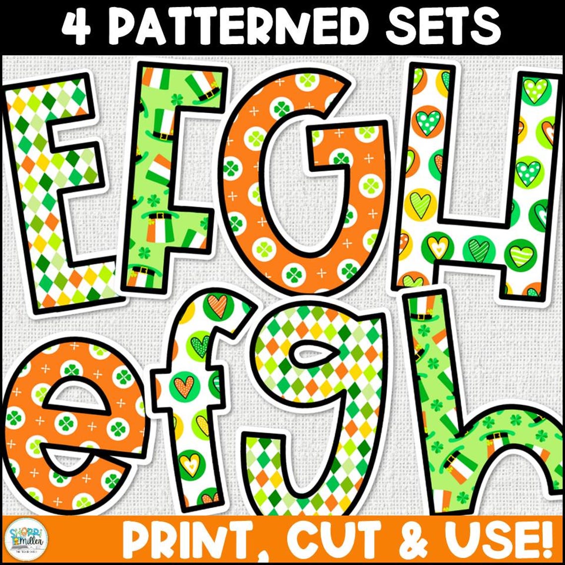 St. Patrick's Day Bulletin Board Letters, A-Z Bulletin Board Letters ...