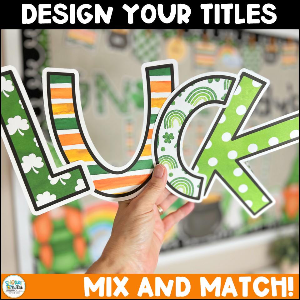 St. Patrick's Day Bulletin Board Letters, A-Z Bulletin Board Letters ...