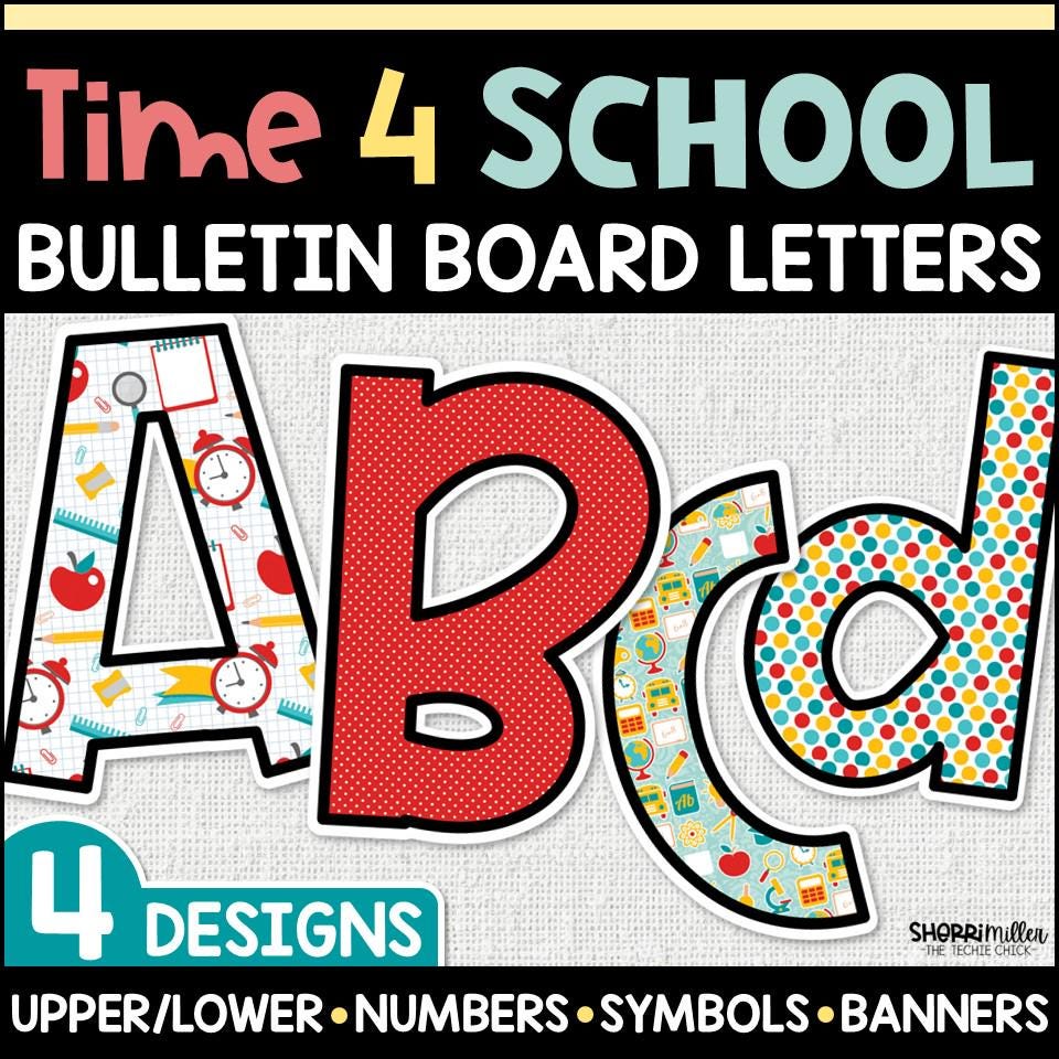 Welcome Back to School Bulletin Board Letters and Ideas, Printable ...
