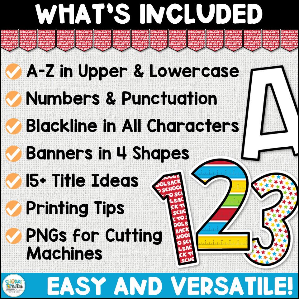 Welcome Back Ruler Welcome Back to School Bulletin Board Letters and Ideas, Printable ...