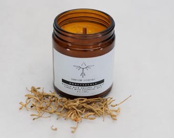 Heavenly Honeysuckle Organic Beeswax Candle