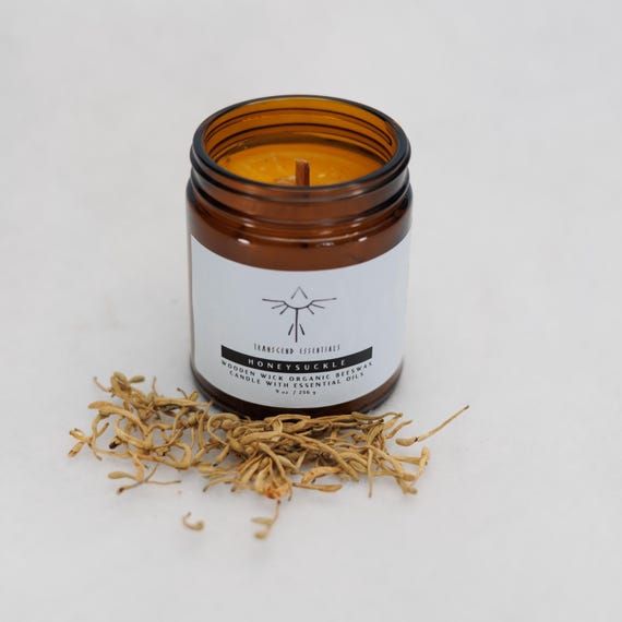 Heavenly Honeysuckle Organic Beeswax Candle
