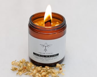 Jasmine Blossom Organic Beeswax Candle