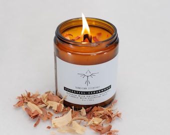 Celestial Cedarwood Bio Bienenwachskerze / Transcend Kosmetik