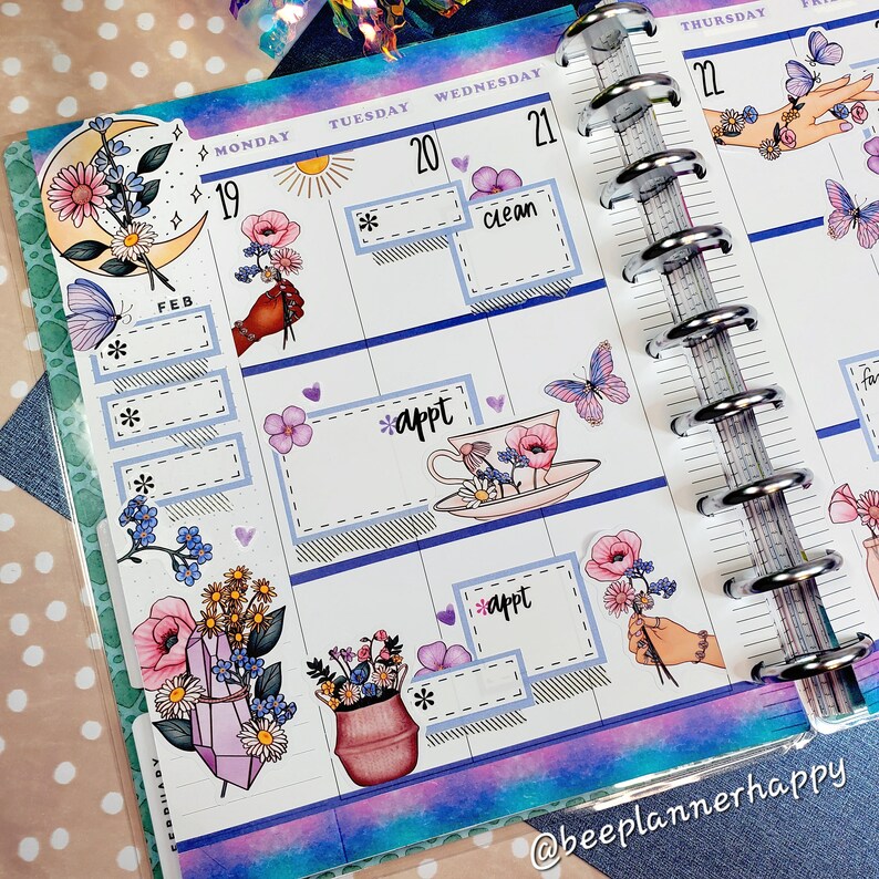 Printable Planner Box Stickers ~ Periwinkle Decorative Dash Line Boxes ...