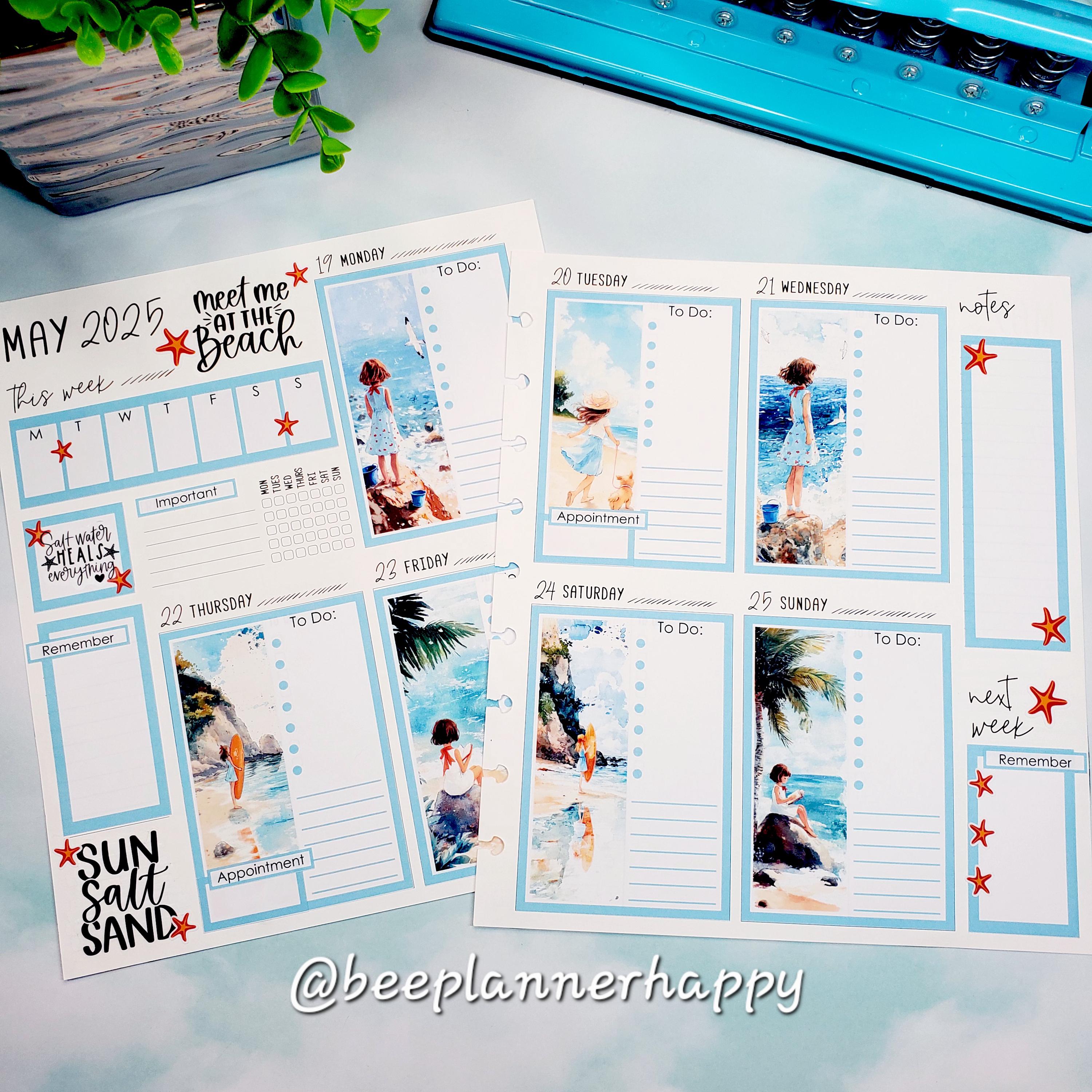 Beach Fun Printable Stickers for Planner Envy Signature Layout | Summer ...