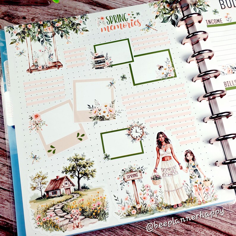 Printable Planner Envy Printable Spring Journal Sticker Set 3 Pages ...
