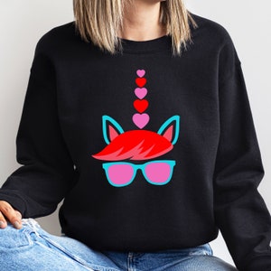Einhorn Sweatshirt, lustiges Einhorn Shirt, Damen Sweatshirt