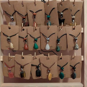 SALE Gemstone Pendent Necklace