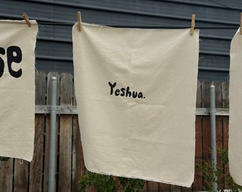 Custom Canvas Banner, Personalized Sign, Hand Painted Cotton Canvas Flag, Minimal Tapestry, Vintage Banner, Home Decor