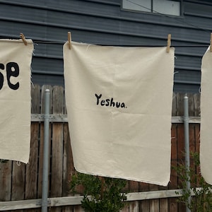 Custom Canvas Banner, Personalized Sign, Hand Painted Cotton Canvas Flag, Minimal Tapestry, Vintage Banner, Home Decor