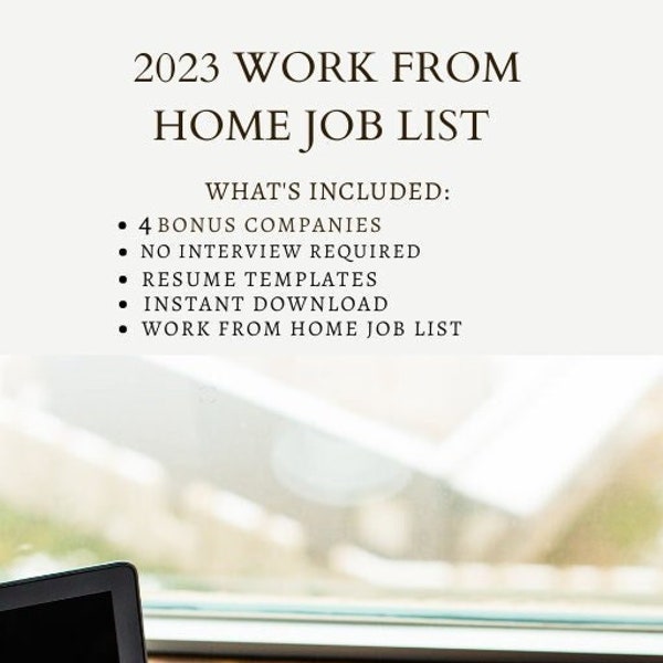 Work from Home Job List 2023